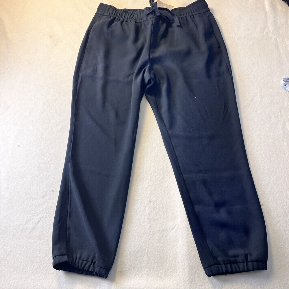 J. Crew Factory Black Elastic Waist Jogger Pants